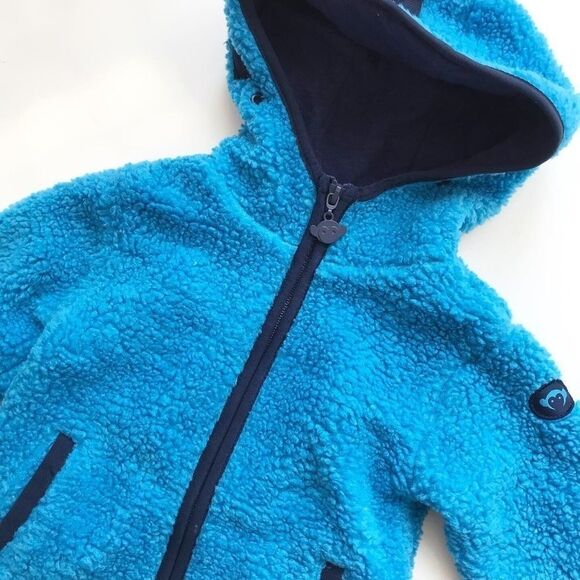 Appaman NWT blue sherpa hooded jacket 12-18 months - Picture 2 of 2